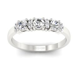 Pierścionek zaręczynowy z diamentami białe złoto - P15085B