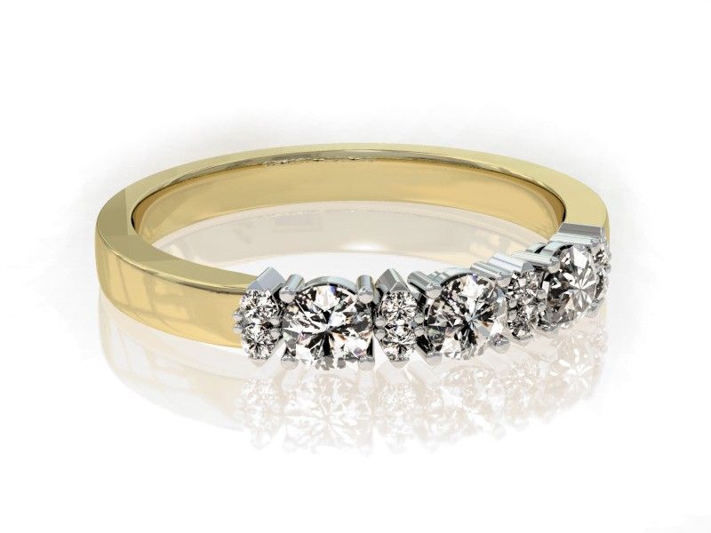 Pierścionek zaręczynowy z brylantami złoto 585 - P15085BZ - 2