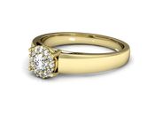 Złoty pierścionek z diamentami żółte złoto 585 - P15086z - 2