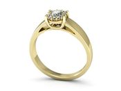 Złoty pierścionek z diamentami żółte złoto 585 - P15086z - 3