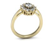 Złoty Pierścionek zaręcznynowy z diamentami - p15089z - 3