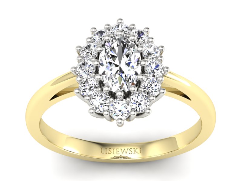 Pierścionek zaręczynowy z diamentami - p15090zb