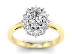 Pierścionek zaręczynowy z diamentami - p15090zb