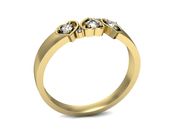 Pierścionek zaręczynowy z brylantami żółte złoto - P15094Z - 3