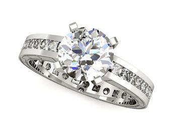 Pierścionek zaręczynowy z diamentami złoto 585 - p15095b_p - 1