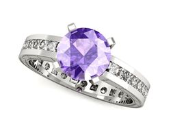 Pierścionek zaręczynowy z tanzanitem i diamentami - p15095bt