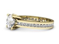 Pierścionek zaręczynowy z diamentami złoto proba 585 - p15095z- 2