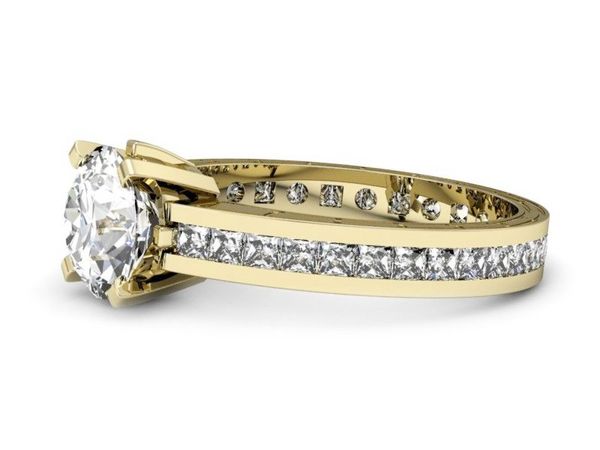 Pierścionek zaręczynowy z diamentami złoto 585 - p15095z