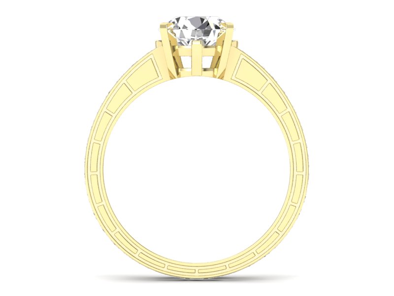 Pierścionek zaręczynowy z diamentami - p15095z — zdjęcie 2