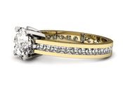 Pierścionek zaręczynowy z diamentami złoto 585 - p15095zb - 2