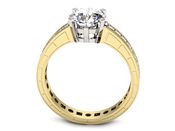 Pierścionek zaręczynowy z diamentami złoto 585 - p15095zb - 3