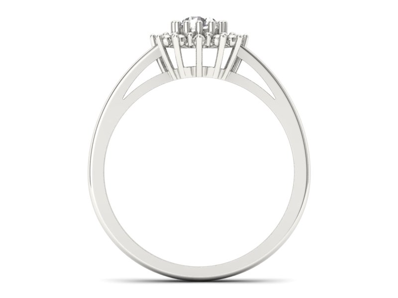 Pierścionek zaręczynowy z brylantem białe - P15097B — zdjęcie 2