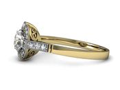 Pierścionek zaręczynowy z brylantami złoto 585 - p15098zrod - 2