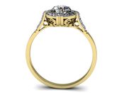 Pierścionek zaręczynowy z brylantami złoto 585 - p15098zrod - 3