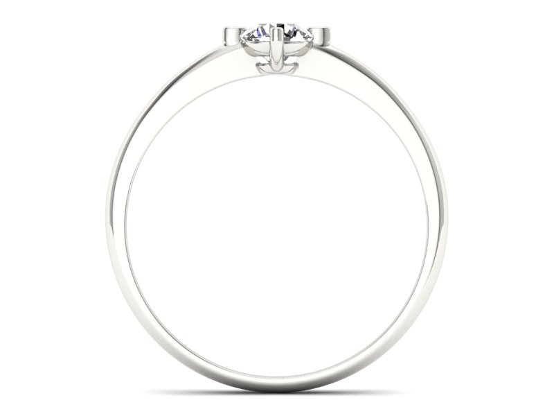 Pierścionek zaręczynowy z brylantem z palladu - P15101pll — zdjęcie 2