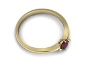 Pierścionek zaręczynowy z rubinem żółte złoto - p15101zr - 2