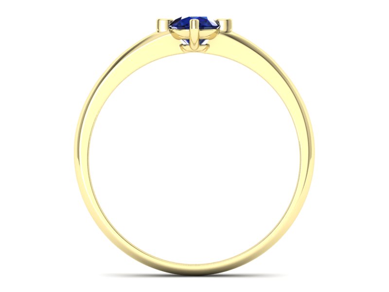Złoty pierścionek z szafirem złoto - p15101zsz — zdjęcie 2