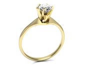 Złoty Pierścionek zaręczynowy z brylantem złoto - p15105z - 3