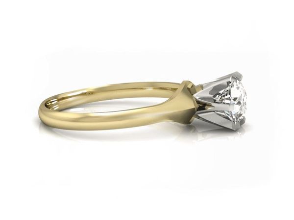 Złoty Pierścionek zaręczynowy z brylantem - P15105ZB