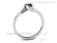 Bajeczny Złoty pierścionek z szafirem złoto próba 585 - p15113bszc- 3
