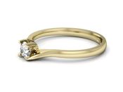 Złoty Pierścionek zaręczynowy z brylantem złoto - P15113Z - 2