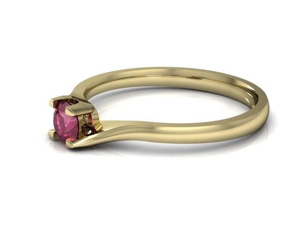 Złoty pierścionek z rubinem złoto proba 14k - P15113Zr