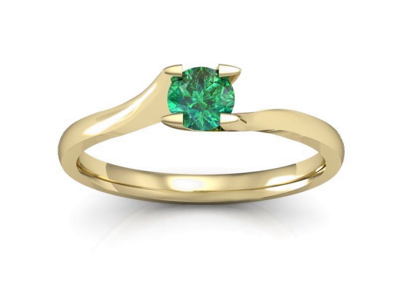 Złoty pierścionek ze szmaragdem - P15113Zsm - 1