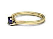 Złoty pierścionek z szafirem złoto próba 585 - P15113Zsz - 2