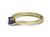 Złoty pierścionek z szafirem złoto próba 585 - p15113zszc - 2