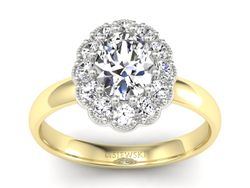 Pierścionek zaręczynowy z diamentami - P15117BZ