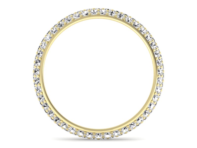 Obrączka z brylantami żółte złoto - P15125z — zdjęcie 2