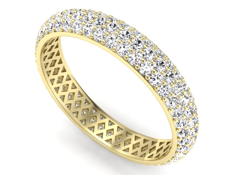 Obrączka z brylantami żółte złoto - P15125z — zdjęcie 3