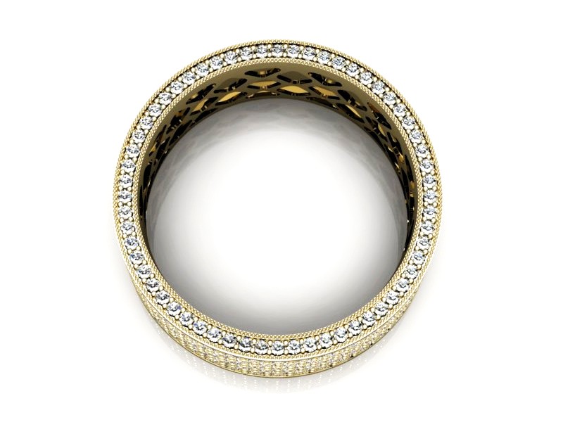 Obrączka z brylantami żółte złoto - P15126z — zdjęcie 2