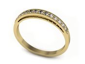 Pierścionek zaręczynowy z brylantami złoto 585 - P15137z - 3
