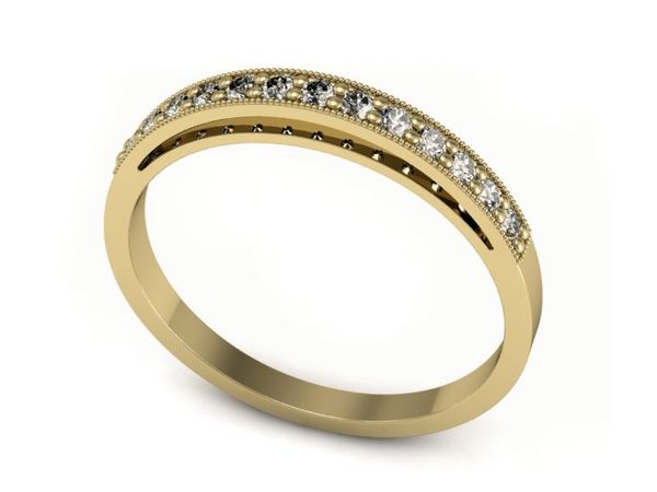 Pierścionek zaręczynowy z brylantami złoto 585 - P15137z