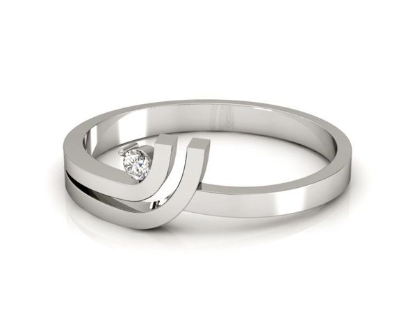 Pierścionek zaręczynowy z diamentem białe złoto - P15141b