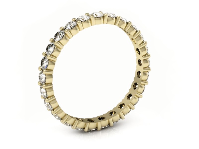 Obrączka ślubna z brylantami żółte złoto - P15145z — zdjęcie 3