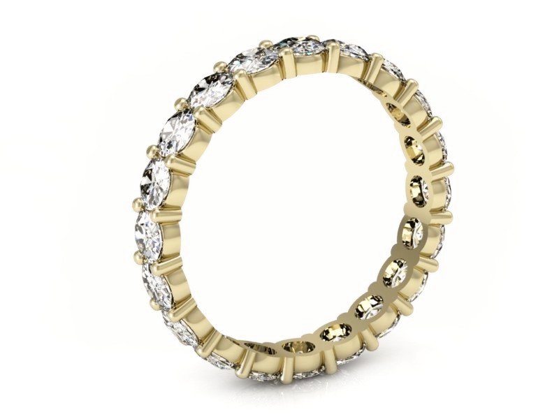 Obrączka z brylantami żółte złoto - P15146z — zdjęcie 3