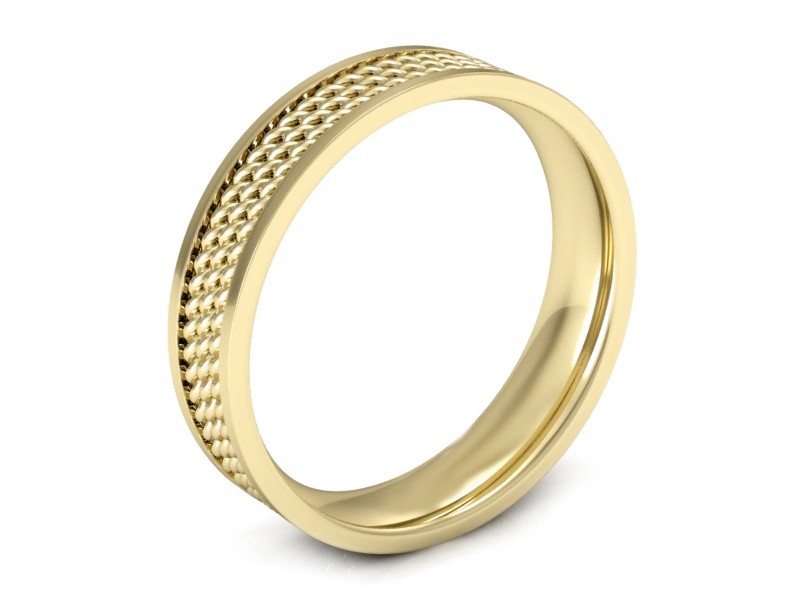 Obrączka płaska soczewkowa - P15147z — zdjęcie 3