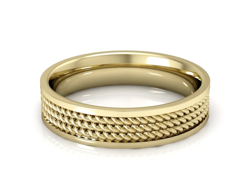 Obrączka płaska soczewkowa - P15147z — zdjęcie 2