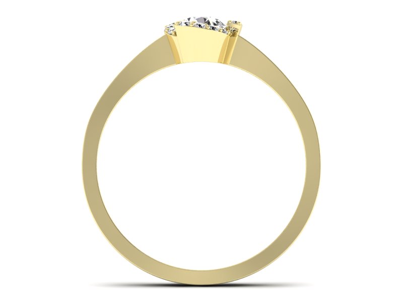 Złoty Pierścionek z Diamentami Elegancja od Lisiewski - p15150zx — zdjęcie 2