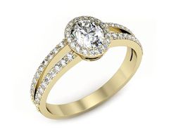 Pierścionek zaręczynowy z diamentami złoto 585 - P15151z