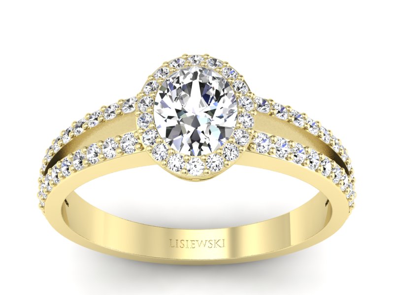 Pierścionek zaręczynowy z diamentami - P15151z