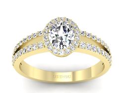 Pierścionek zaręczynowy z diamentami złoto 585 - P15151z