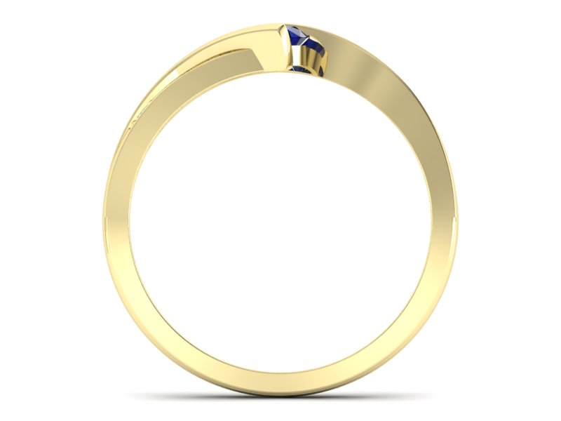 Pierścionek z szafirem i brylantami złoto - P15169zsz — zdjęcie 2