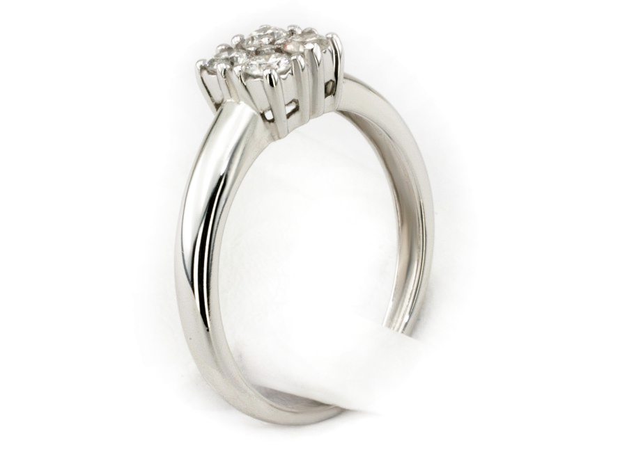 Pierścionek zaręczynowy z brylantami - P15178br — zdjęcie 3