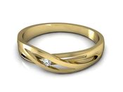 Pierścionek zaręczynowy z brylantem żółte złoto - P15180z - 2