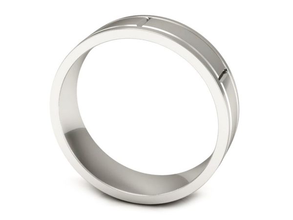 Obrączka pierścionek białe złoto próba 585 - P15188b