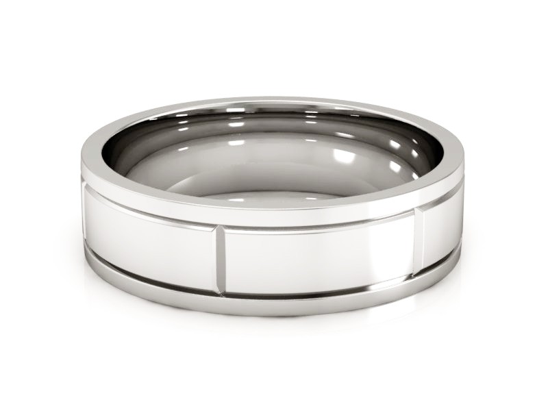 Obrączka pierścionek białe złoto - P15188b — zdjęcie 2