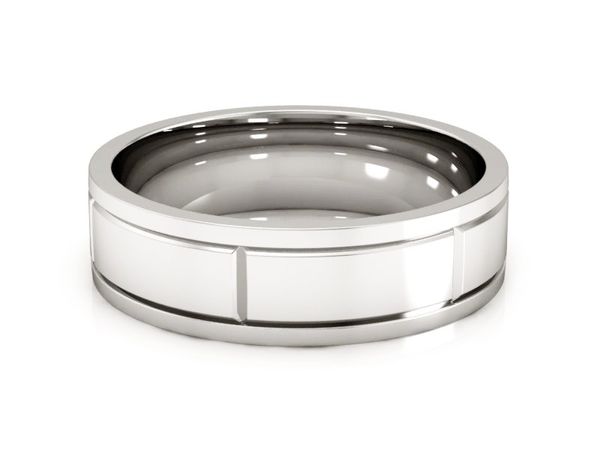 Obrączka pierścionek białe złoto próba 585 - P15188b